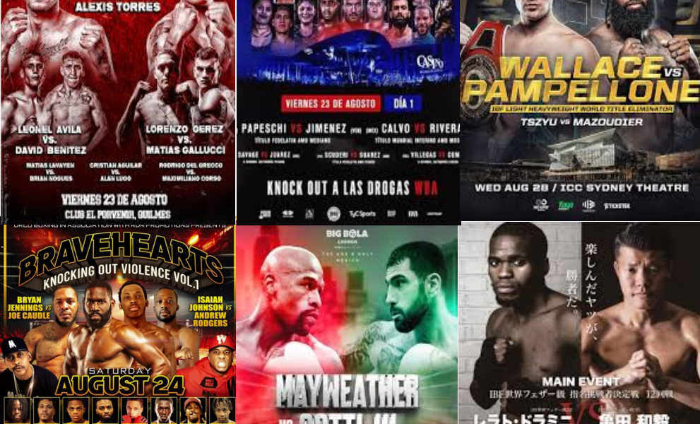 Fight Night Program – Week of August 22–28 - The Punch Junkie™ News